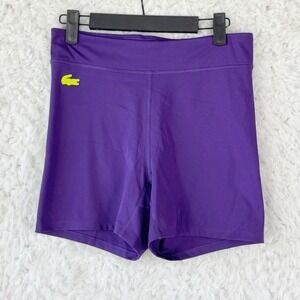 Lacoste Sport Mens Purple Slim Fit Athletic Bike Shorts Size‎ 38